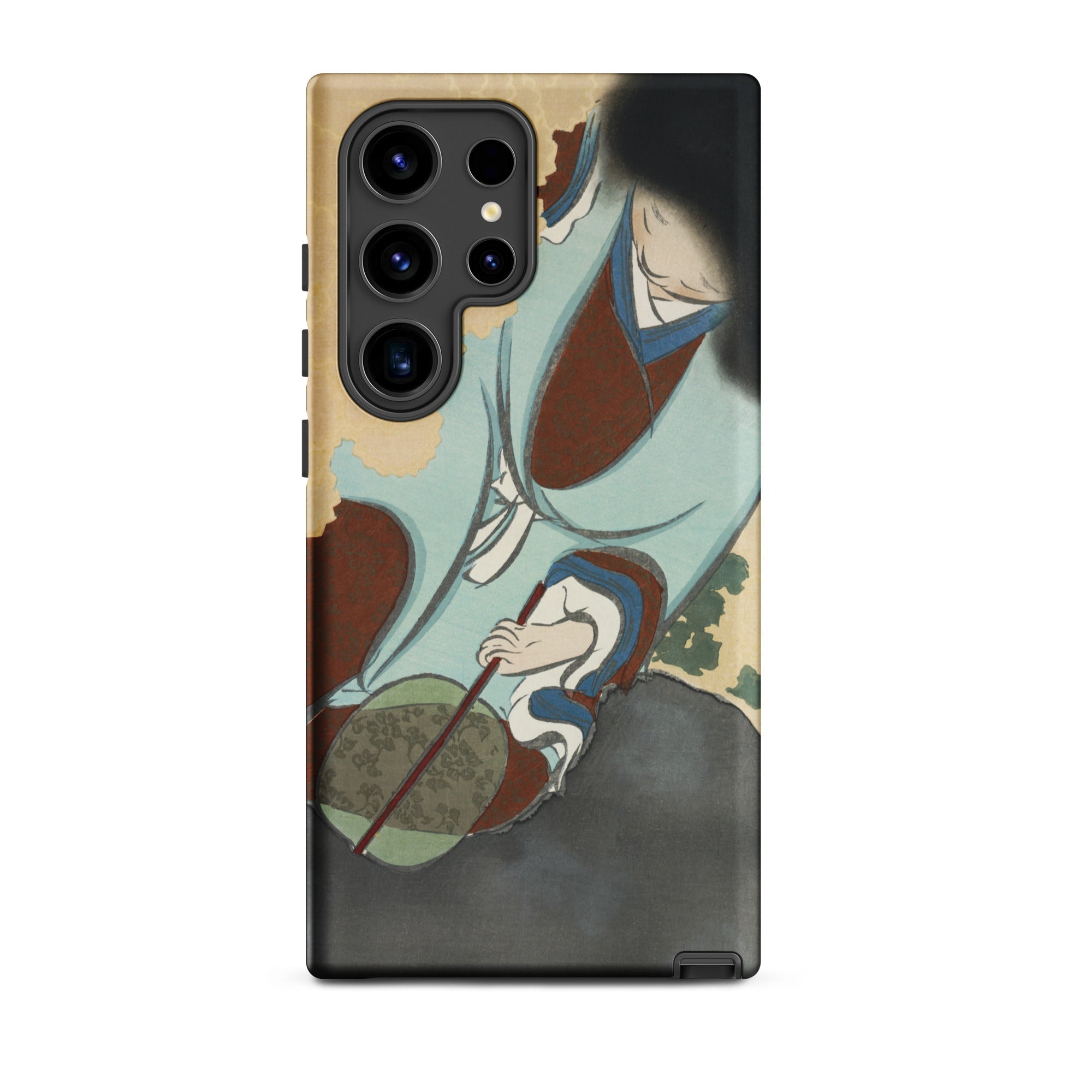 Chrysanthemums from Momoyogusa Kamisaka Sekka Samsung Case, Galaxy S24 Ultra / Matte, Black Smartphone Case Artistic Rendition Person