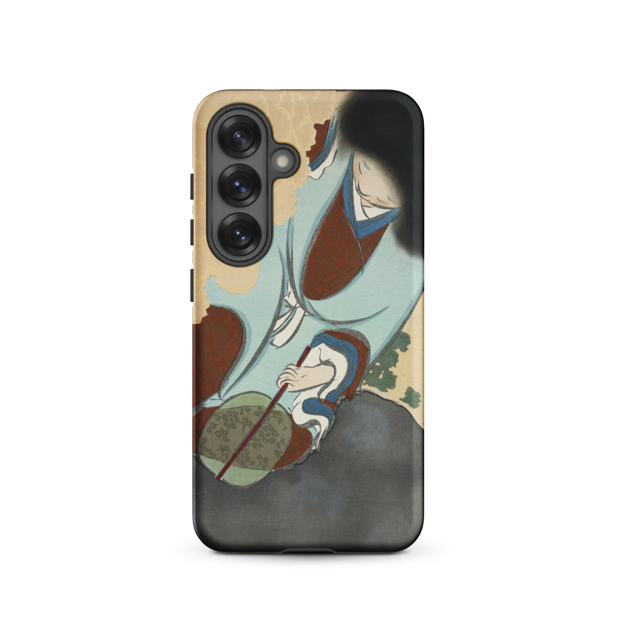 Chrysanthemums from Momoyogusa Kamisaka Sekka Samsung Case, Galaxy S25 / Matte, Black Smartphone Case East Asian Style Illustration Person