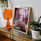 Circe the Phoenix Maker Greek Myth Witch Art Print, Framed Artwork Whimsical Colorful Architectural Scene