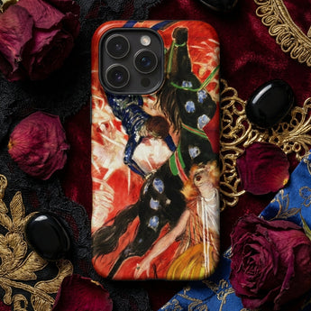The Circus - Leonetto Cappiello Phone Case Vibrant Red Phone Case Illustrated Design Dancer Motion Leonetto Cappiello, Belle époque