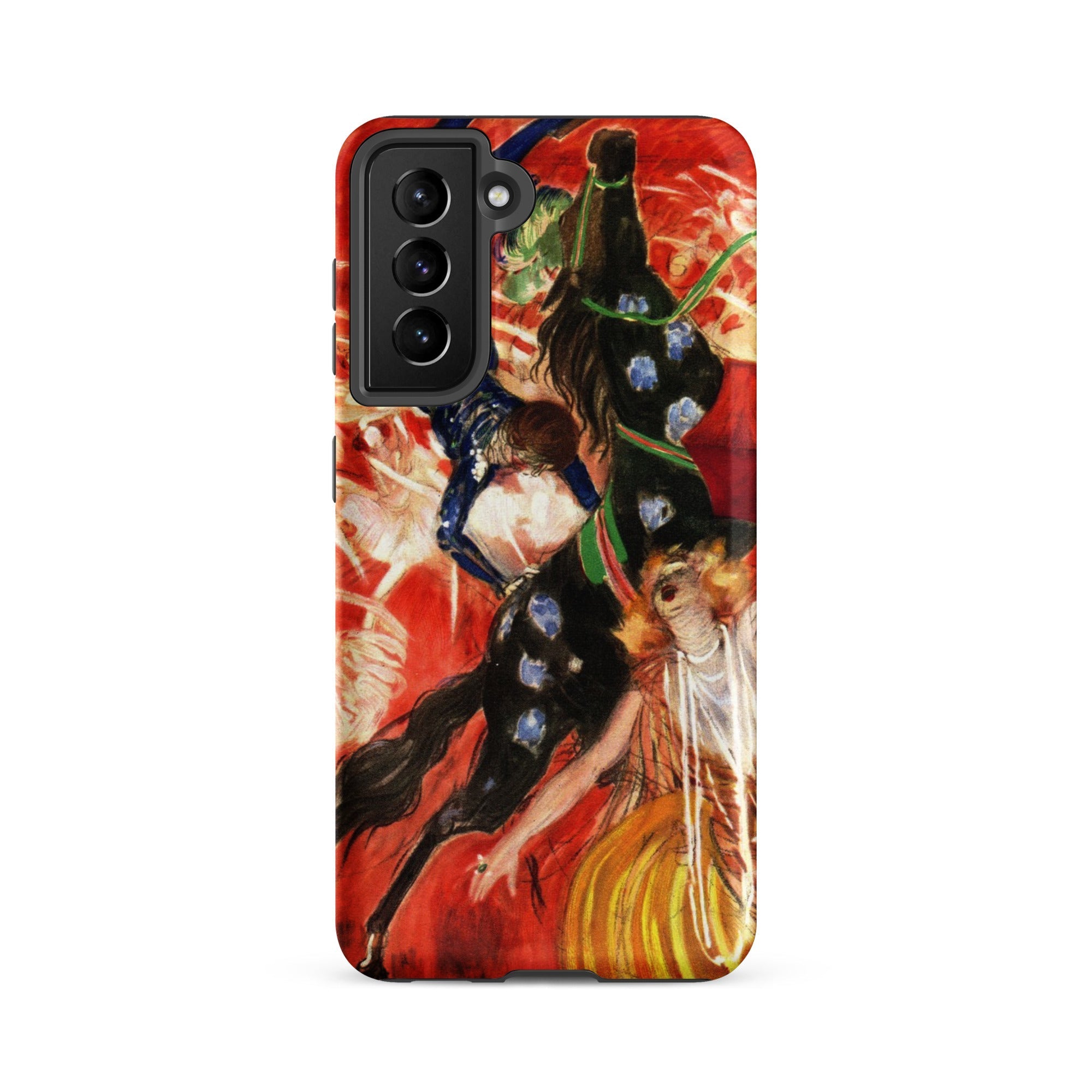 The Circus Leonetto Cappiello Samsung Case, Galaxy S21 Fe / Matte, Smartphone Case Vibrant Artistic Depiction Horses Figures