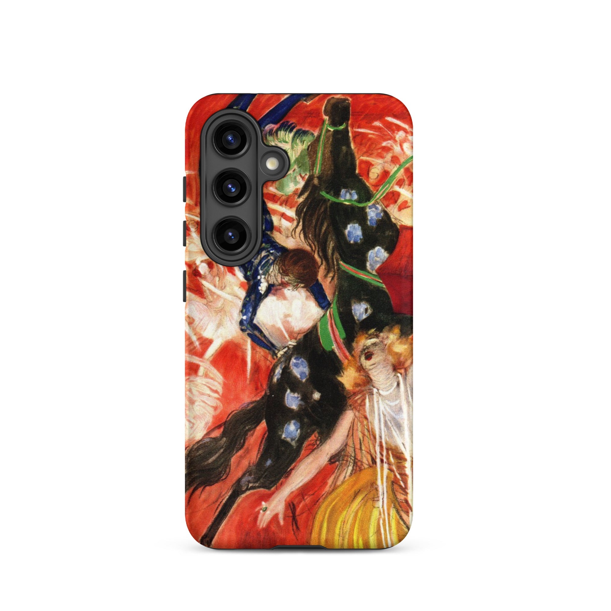 The Circus Leonetto Cappiello Samsung Case, Galaxy S24 / Matte, Vibrant Phone Case Artistic Rendition Horse Woman Red