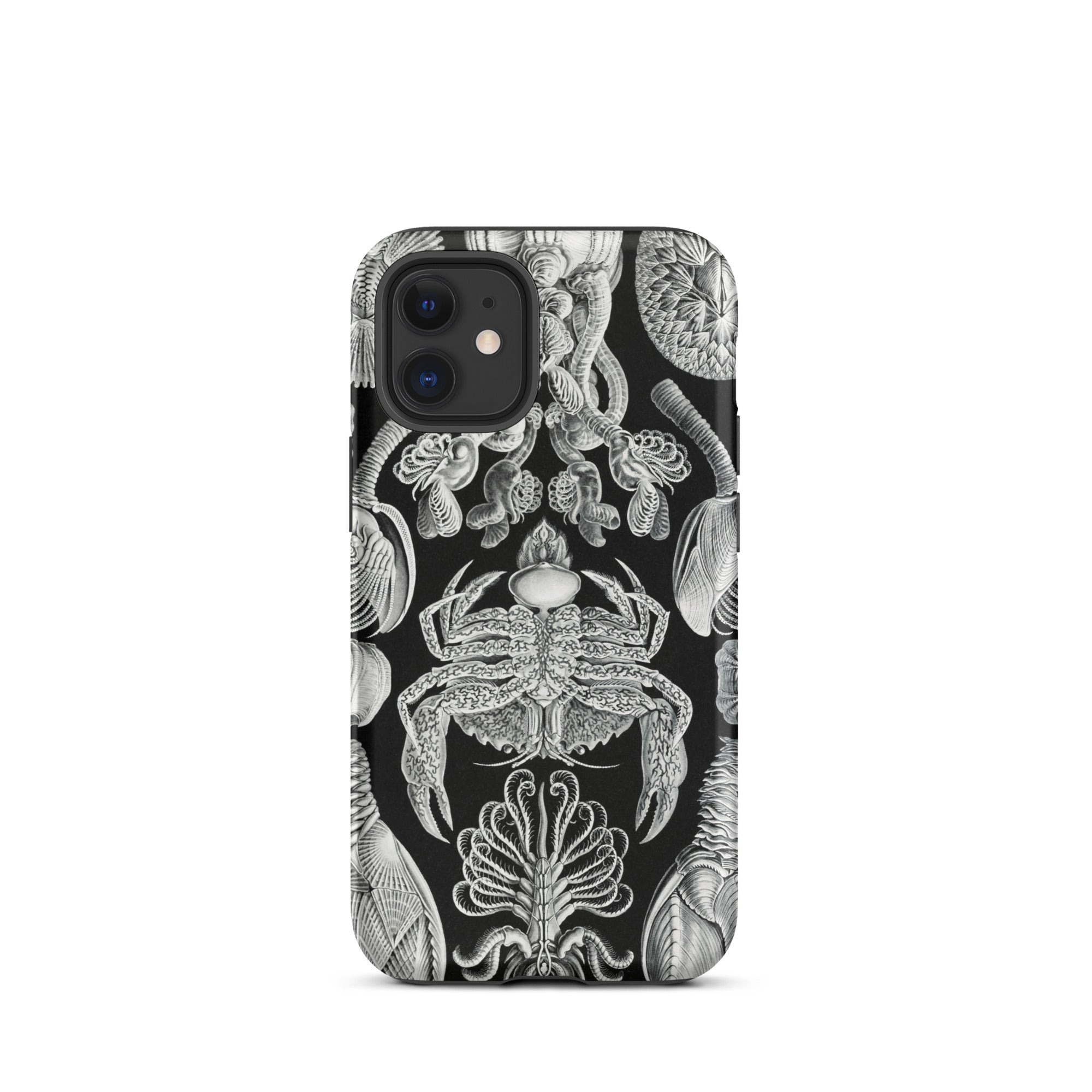 Cirripedia Barnacles Ernst Haeckel Iphone Case, 12 Mini / Matte, Black Phone Case Sea Creature Design