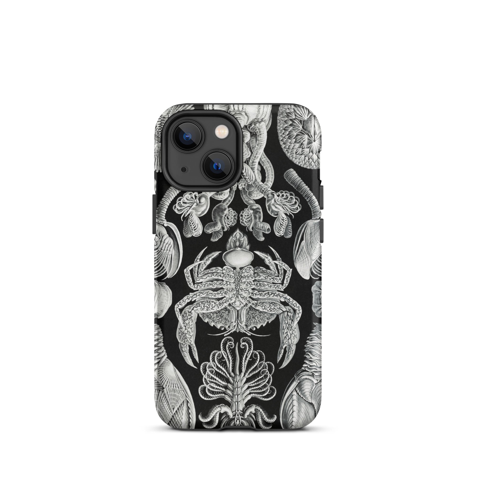 Cirripedia Barnacles Ernst Haeckel Iphone Case, 13 Mini / Matte, Black Phone Case Sea Creature Illustrations