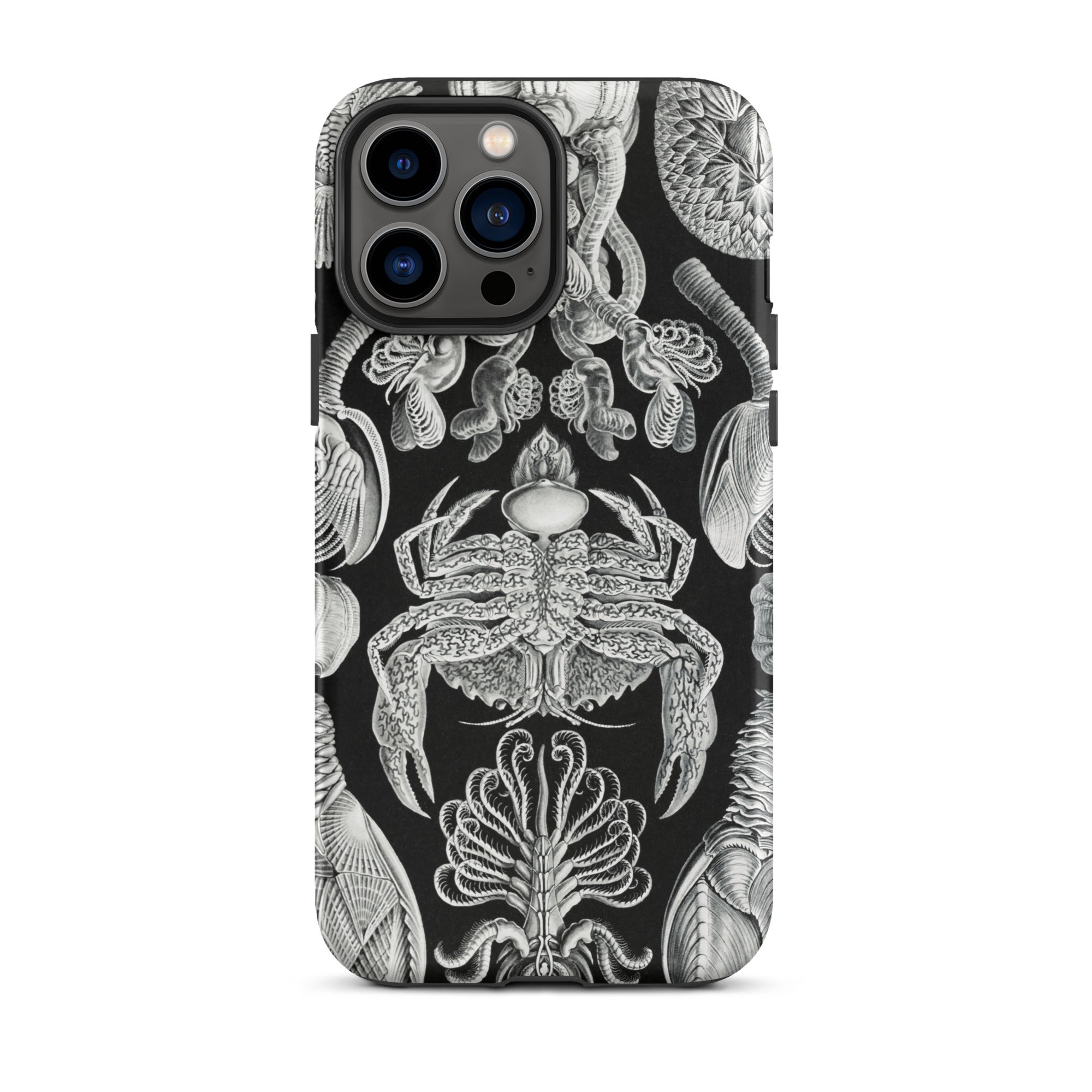 Cirripedia Barnacles Ernst Haeckel Iphone Case, 13 Pro Max / Matte, Black Phone Case Sea Creature Illustrations
