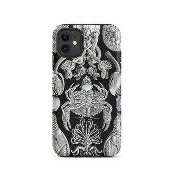 Cirripedia Barnacles - Ernst Haeckel Iphone Case, 14 Plus / Matte, Black White Sea Creature Patterned Phone Case
