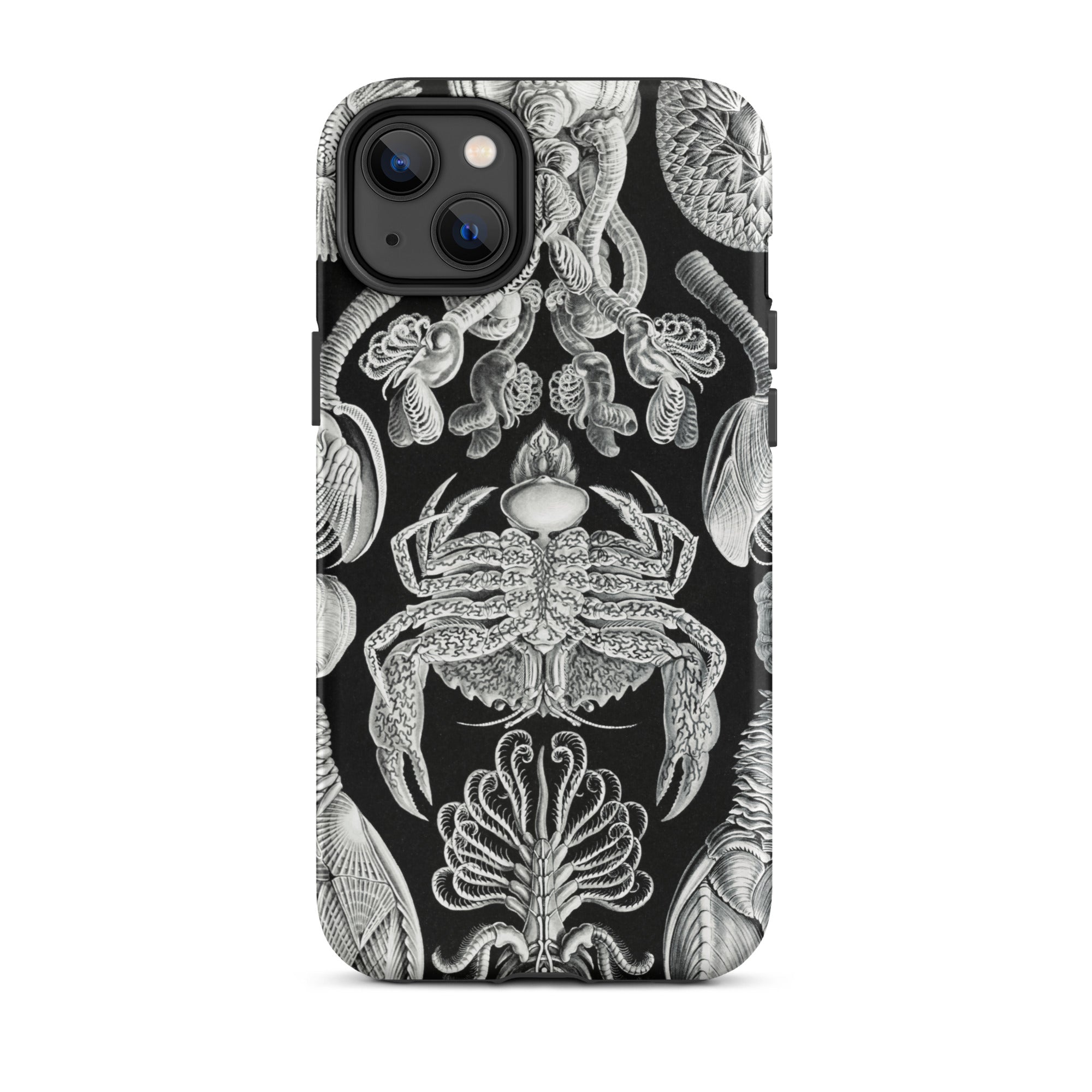 Cirripedia Barnacles Ernst Haeckel Iphone Case, 14 Pro / Matte, Black Phone Case Sea Creature Design