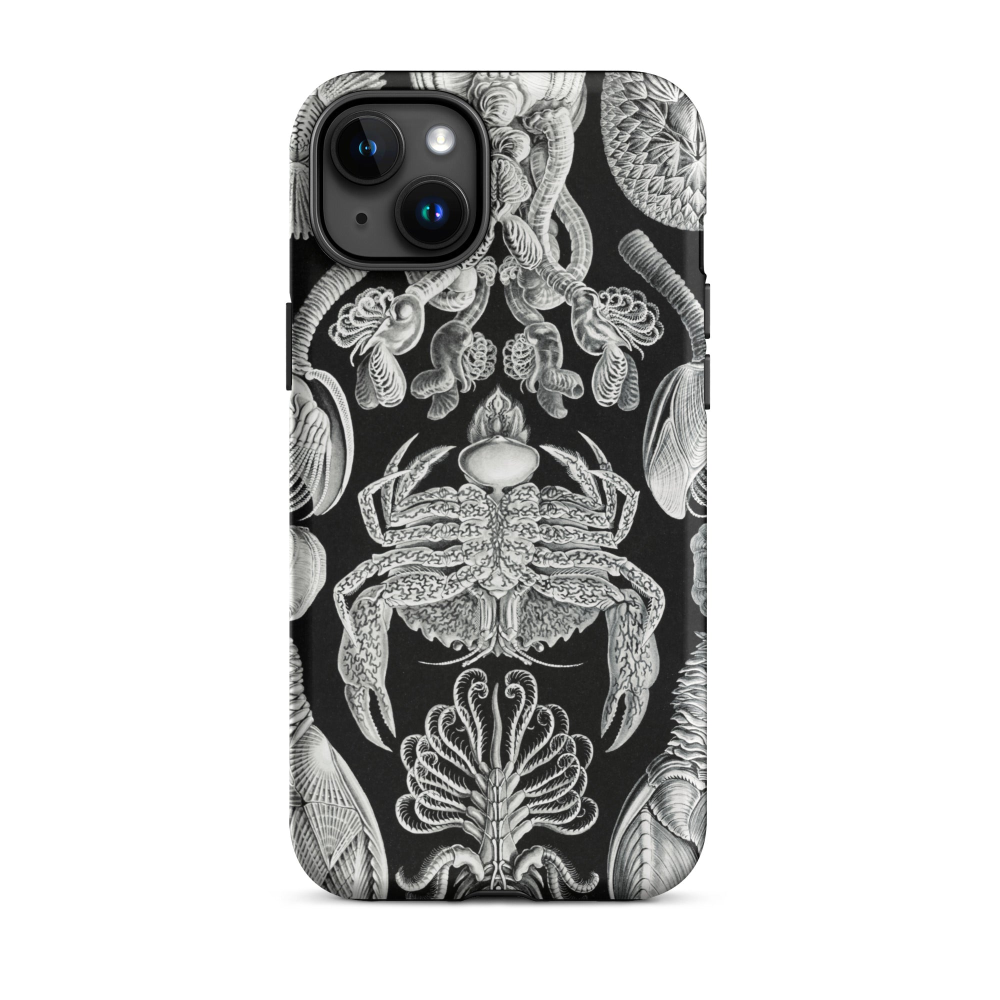 Cirripedia Barnacles Ernst Haeckel Iphone Case, 15 Plus / Matte, Black Phone Case Sea Creature Illustrations