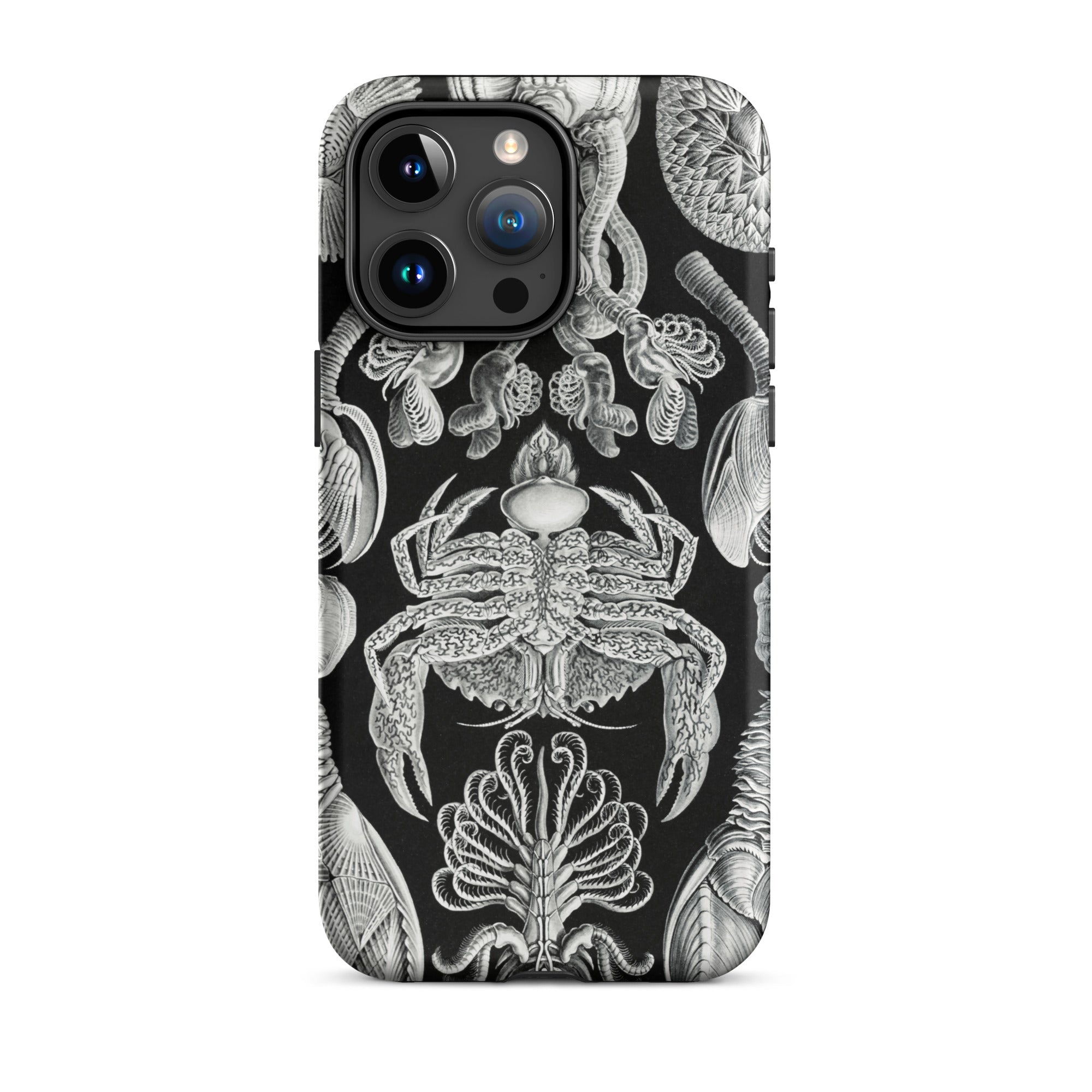 Cirripedia Barnacles Ernst Haeckel Iphone Case, 15 Pro Max / Matte, Black Phone Case Sea Creature Illustrations