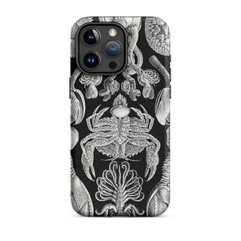 Cirripedia Barnacles - Ernst Haeckel Iphone Case, 15 Pro Max / Matte, Black Phone Case Sea Creature Illustrations