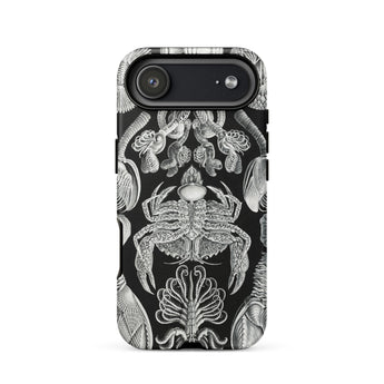 Cirripedia Barnacles - Ernst Haeckel Phone Case Iphone 17 Air / Matte Black White Crab Patterned Phone Case Textured Surface Obsidians