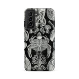Cirripedia Barnacles - Ernst Haeckel Phone Case Samsung Galaxy S21 Fe / Matte Black Phone Case Intricate White Line Art Marine Obsidians
