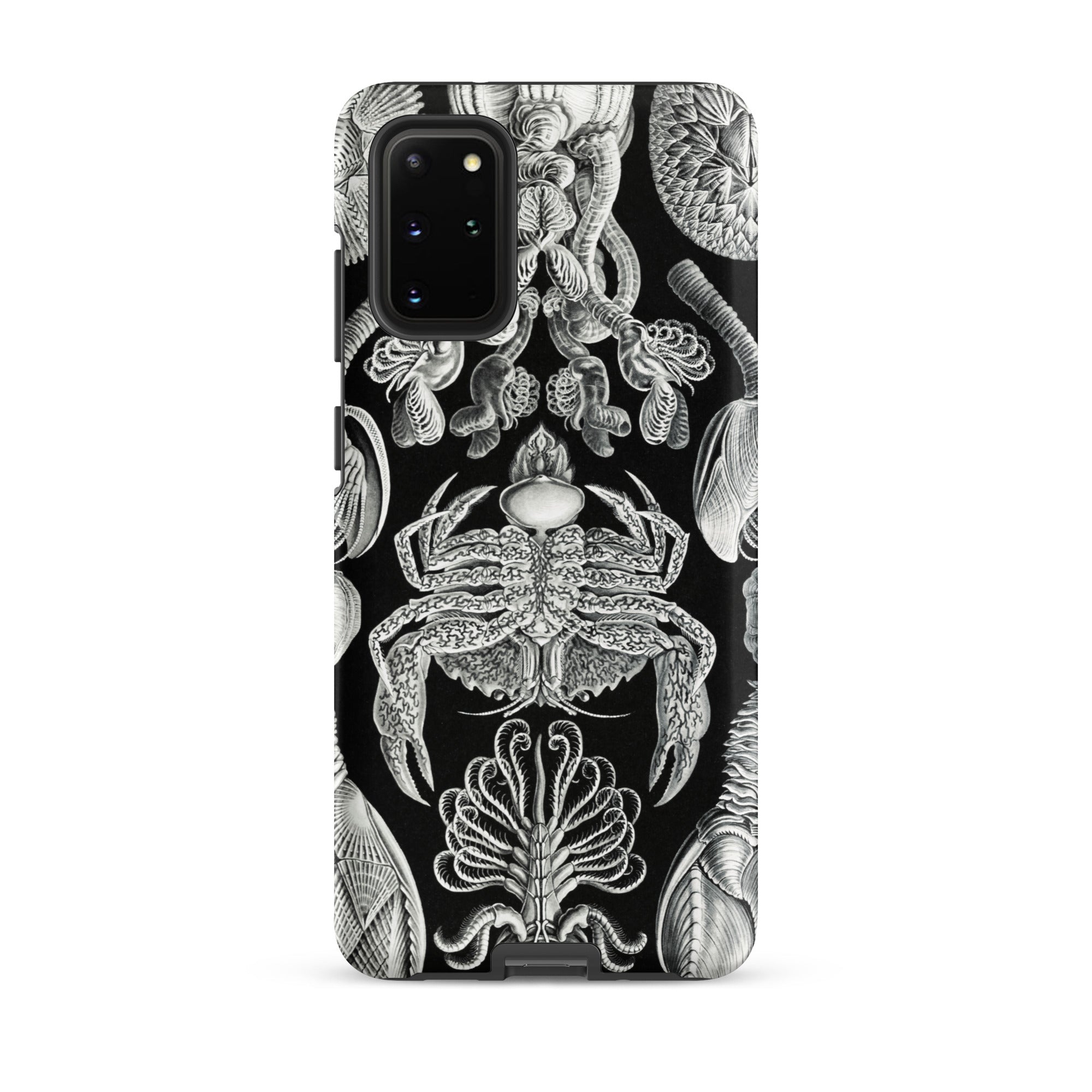 Cirripedia Barnacles Ernst Haeckel Samsung Case, Galaxy S20 Plus / Matte, Black Smartphone Case White Sea Creature Illustrations