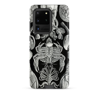 Cirripedia Barnacles - Ernst Haeckel Samsung Case, Galaxy S20 Ultra / Matte, Black Phone Case White Illustrations Marine Life