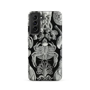 Cirripedia Barnacles - Ernst Haeckel Samsung Case, Galaxy S21 / Matte, Smartphone Case Intricate Black White Pattern Marine Life