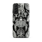 Cirripedia Barnacles - Ernst Haeckel Samsung Case, Galaxy S21 Plus / Matte, Black Smartphone Case White Intricate Marine Life Pattern