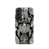 Cirripedia Barnacles - Ernst Haeckel Samsung Case, Galaxy S22 / Matte, Black Smartphone Case White Intricate Pattern Sea Creatures