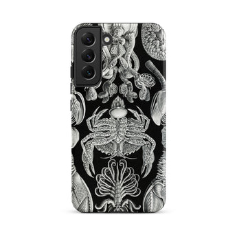 Cirripedia Barnacles - Ernst Haeckel Samsung Case, Galaxy S22 Plus / Matte, Phone Case Black White Print Marine Life Prominent