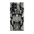 Cirripedia Barnacles Ernst Haeckel Samsung Case, Galaxy S22 Ultra / Matte, Black Smartphone Case White Intricate Pattern Sea Creatures