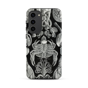 Cirripedia Barnacles - Ernst Haeckel Samsung Case, Galaxy S23 Plus / Matte, Black Smartphone Case Detailed White Illustration Sea Creatures