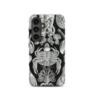 Cirripedia Barnacles Ernst Haeckel Samsung Case, Galaxy S24 / Matte, Smartphone Case Black Background White Intricate Illustrations Marine