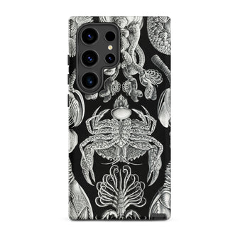 Cirripedia Barnacles - Ernst Haeckel Samsung Case, Galaxy S24 Ultra / Matte, Smartphone Black Case Detailed White Pattern Marine Life