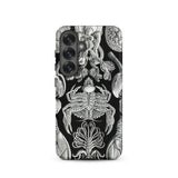 Cirripedia Barnacles - Ernst Haeckel Samsung Case, Galaxy S25 / Matte, Smartphone Case Black Background White Intricate Illustrations Marine
