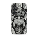 Cirripedia Barnacles - Ernst Haeckel Samsung Case, Galaxy S25 Plus / Matte, Black Phone Case White Intricate Illustrations Marine Life