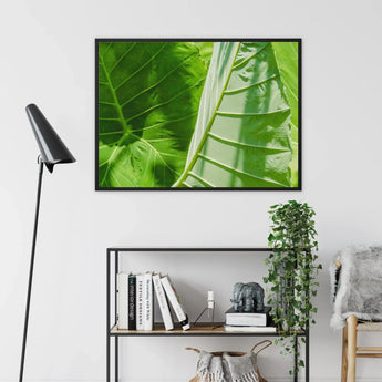 Clash of the Hulks - Koh Chang Botanicals Art Print / Canvas Framed Photograph Close-up Vibrant Green Tropical Leaves Intricate Koh Chang’s