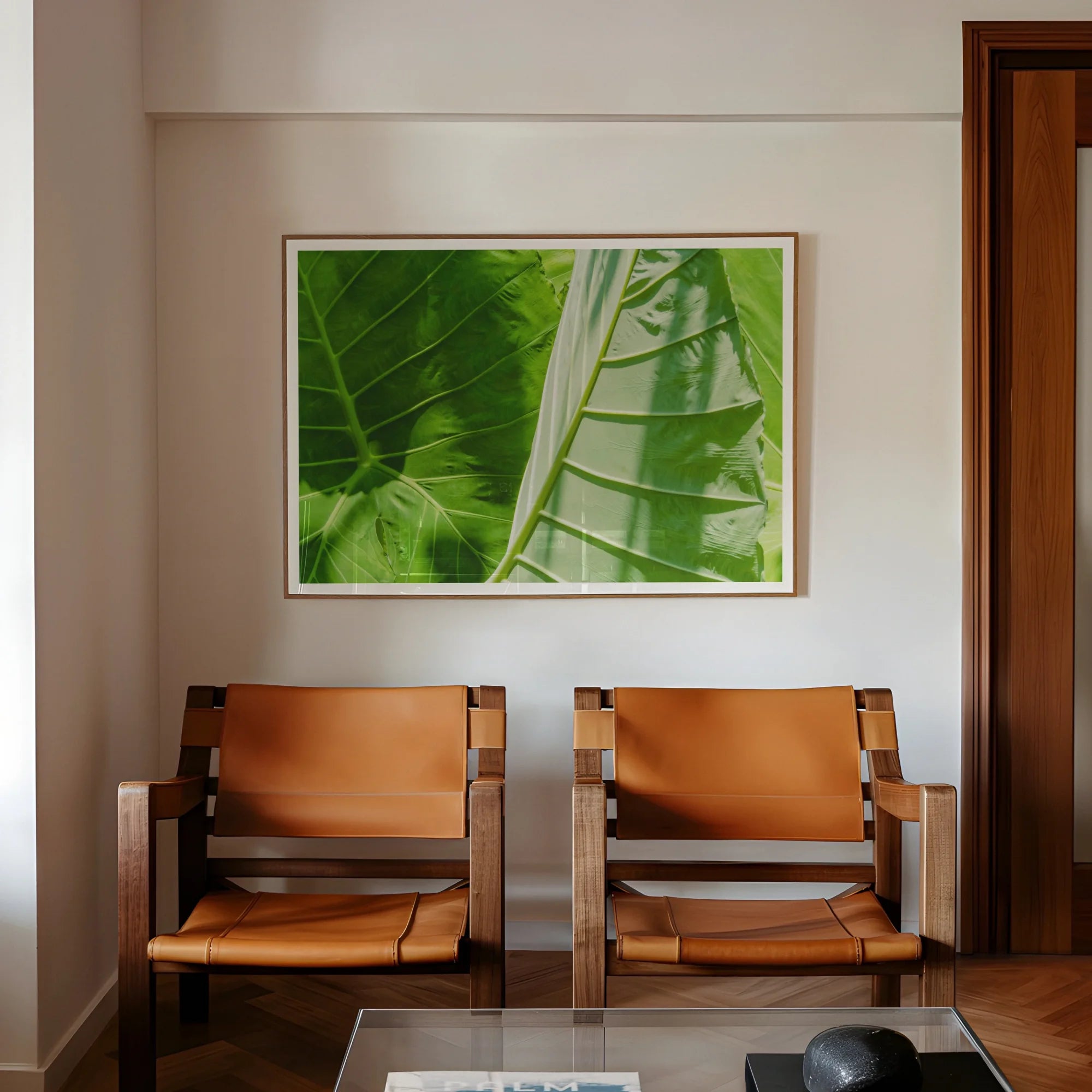 Clash of the Hulks - Koh Chang Botanicals Art Print, Framed Botanical Photograph Vibrant Green Palm Banana Leaves