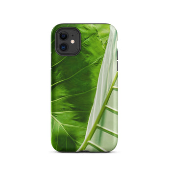 Clash of the Hulks - Koh Chang Leaves Iphone Case 11 / Matte Green Leaf Patterned Phone Case Koh Chang’s Verdant Paradise, Hulks Botanicals