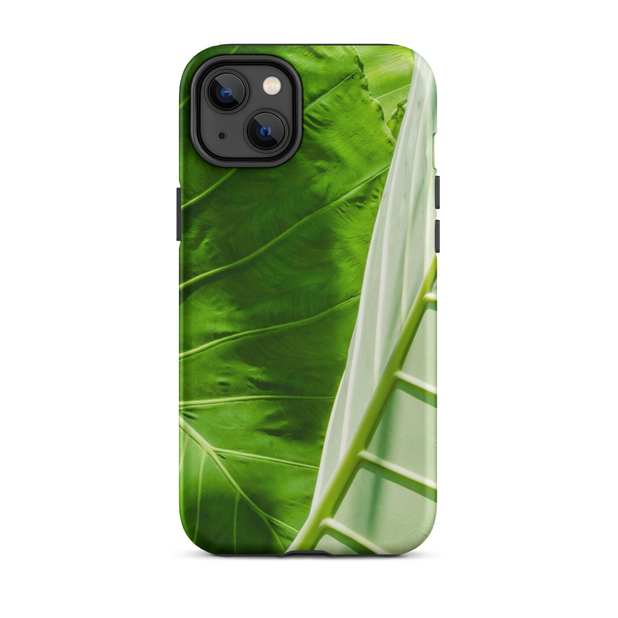 Clash of the Hulks Koh Chang Leaves Iphone Case, 14 Plus / Matte, Green Leaf Patterned Phone Case