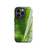 Clash of the Hulks - Koh Chang Leaves Iphone Case, 14 Pro / Matte, Green Leaf Patterned Phone Case