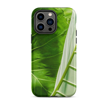 Clash of the Hulks - Koh Chang Leaves Iphone Case, 14 Pro Max / Matte, Green Leaf Patterned Phone Case