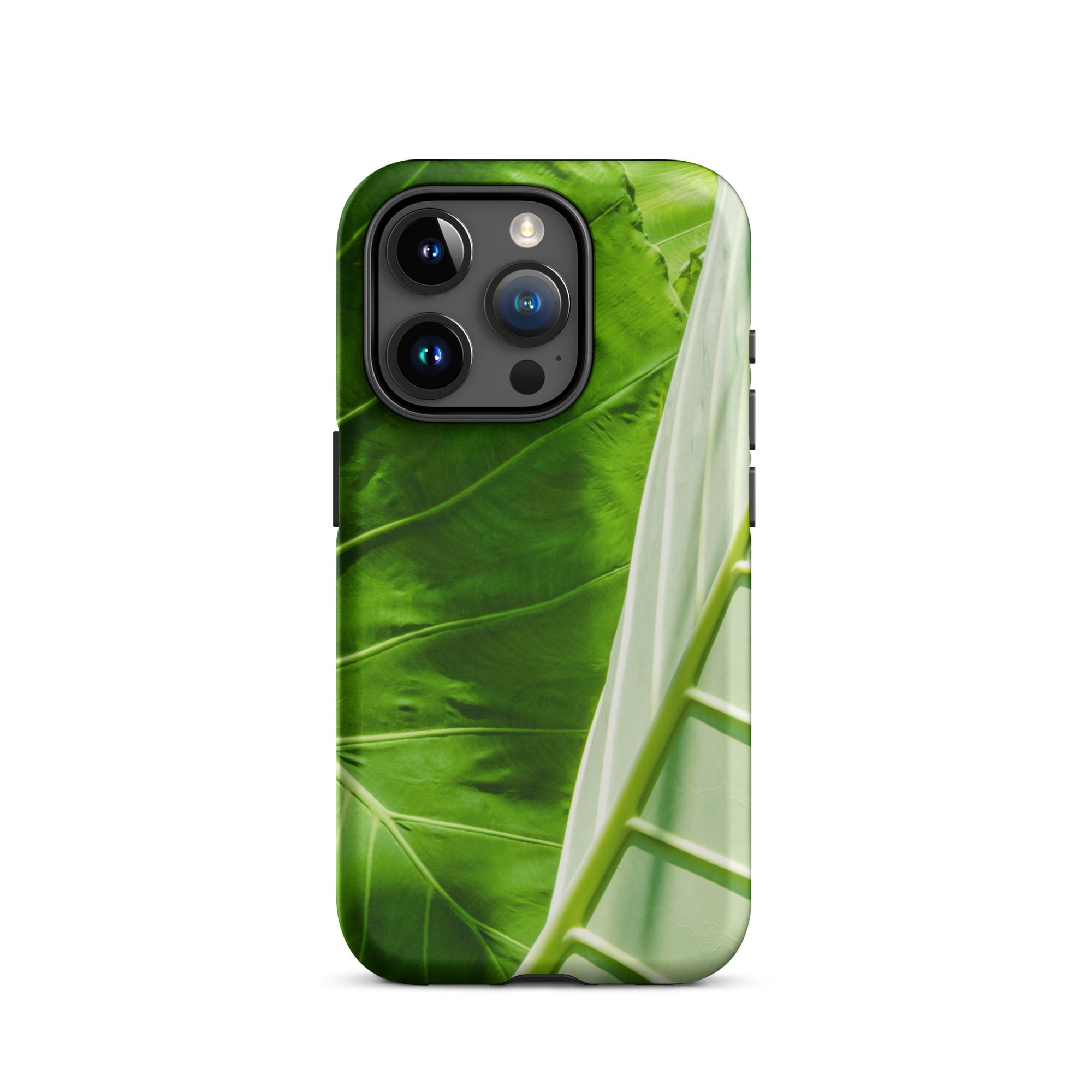 Clash of the Hulks Koh Chang Leaves Iphone Case, 15 Pro / Matte, Green Leaf Patterned Phone Case