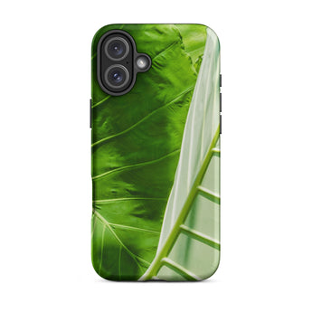 Clash of the Hulks - Koh Chang Leaves Iphone Case 16 Plus / Matte Green Leaf Patterned Phone Case Koh Chang’s Verdant Paradise, Hulks