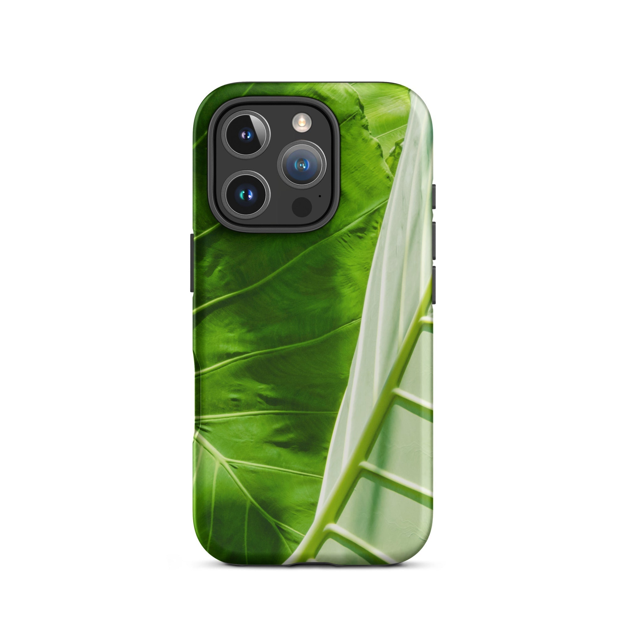 Clash of the Hulks Koh Chang Leaves Iphone Case, 16 Pro / Matte, Green Leaf Patterned Phone Case
