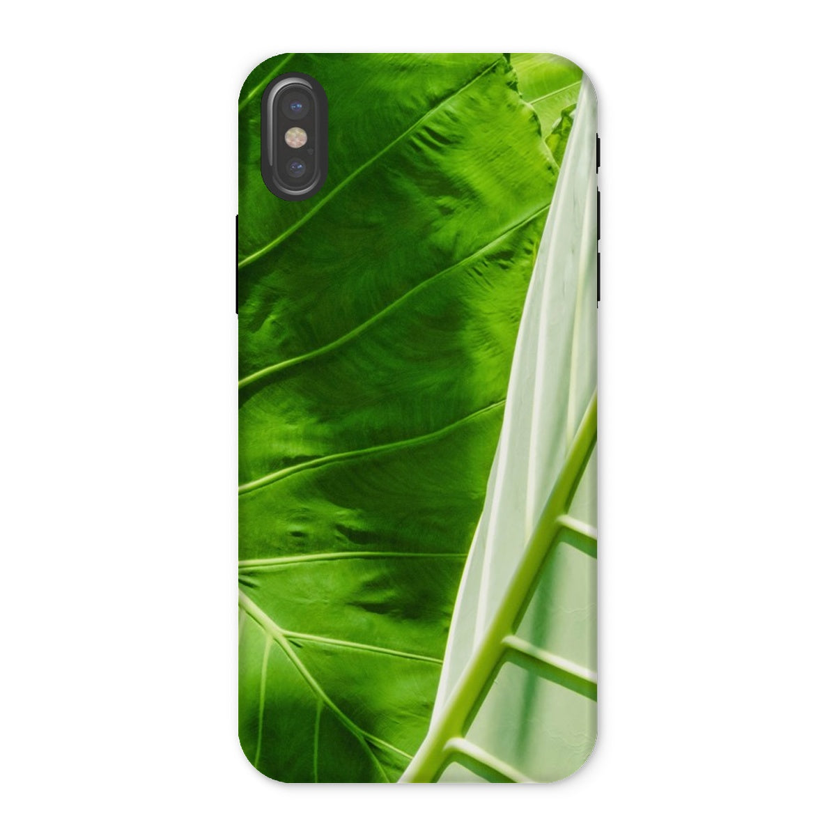 Clash of the Hulks Koh Chang Leaves Iphone Case, x / Matte, Phone Case Close Up Photograph Vibrant Green Tropical Leaves