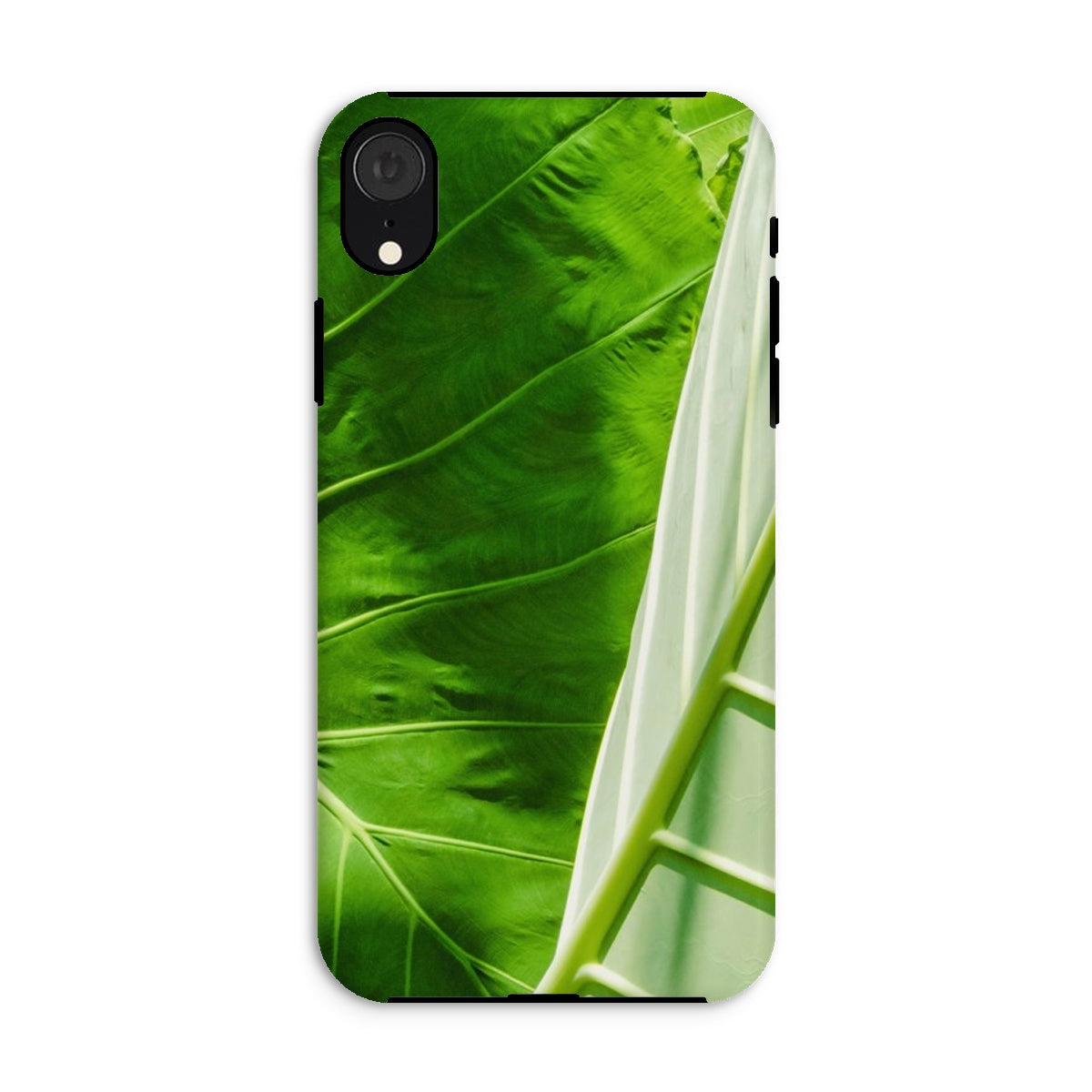 Clash of the Hulks Koh Chang Leaves Iphone Case, Xr / Matte, Phone Case Close Up Photograph Vibrant Green Tropical Leaves