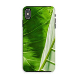 Clash of the Hulks - Koh Chang Leaves Iphone Case, Xs Max / Matte, Phone Case Close-up Photograph Vibrant Green Tropical Leaves