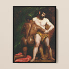 The Wrestlers - William Etty Homoerotic Framed Canvas Posters Prints & Visual Artwork