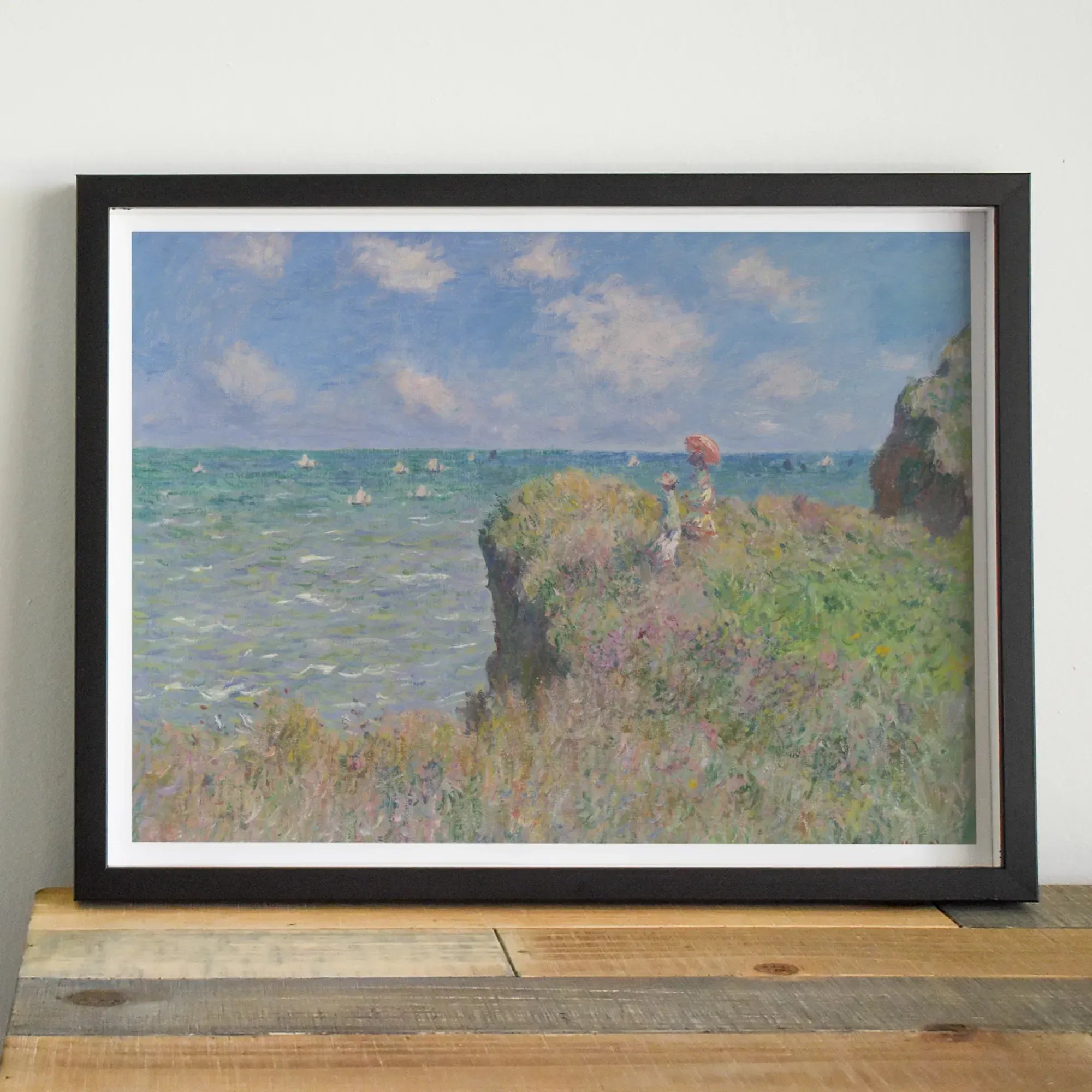 Cliff Walk At Pourville By Claude Monet Fine Art Print - Posters Prints & Visual Artwork - Aesthetic Art