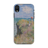 Cliff Walk at Pourville - Claude Monet Iphone Case, Xr / Matte, Phone Case Impressionist-style Painting Coastal Cliff Figures Parasol