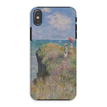 Cliff Walk at Pourville - Claude Monet Iphone Case, Xs / Matte, Phone Case Impressionist-style Painting Coastal Scene Figures Grassy