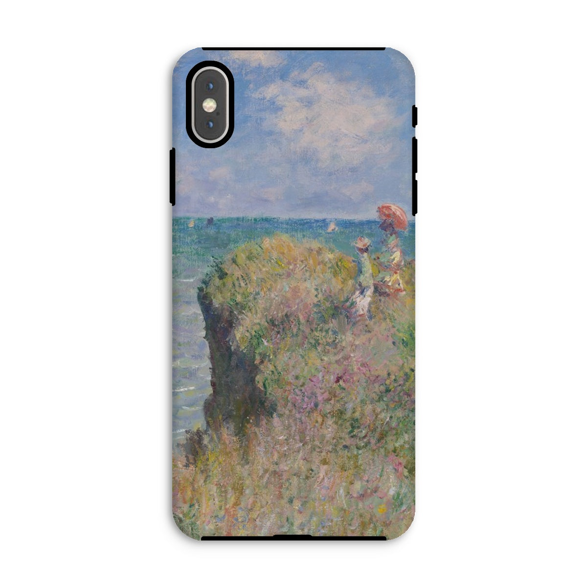 Cliff Walk at Pourville Claude Monet Iphone Case, Xs Max / Matte, Phone Case Impressionist Style Painting Coastal Cliff Figure Parasol