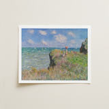 Framed Reproduction Claude Monet’s Impressionistic Coastal Scene Vibrant Cliff Walk, Monet Art, Normandy’s Coastline