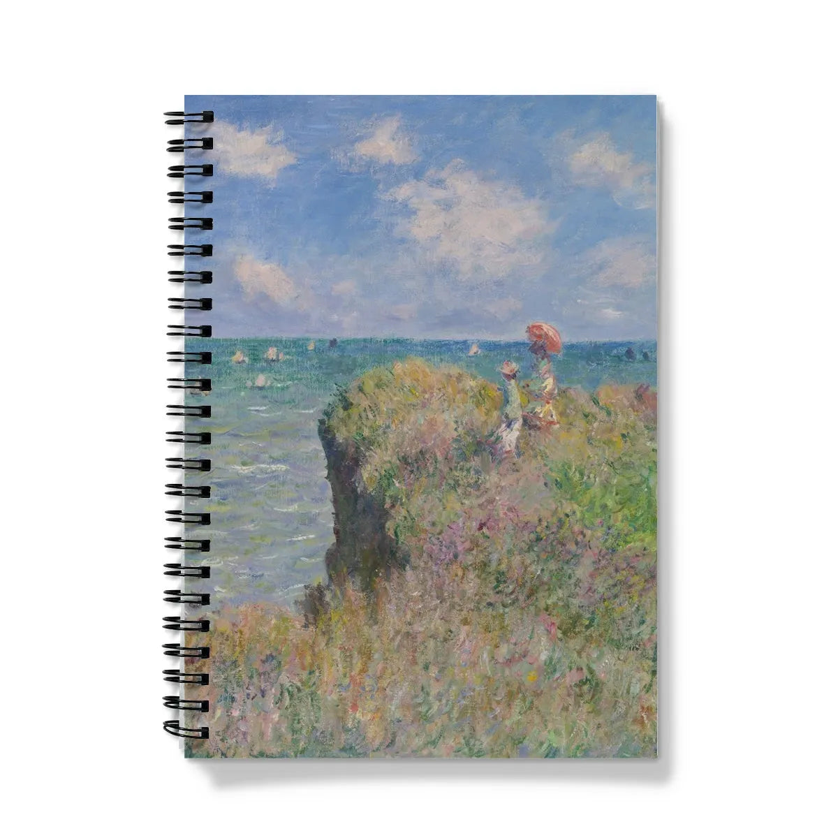 Cliff Walk At Pourville By Claude Monet Notebook - A5 / Graph - Notebooks & Notepads - Aesthetic Art