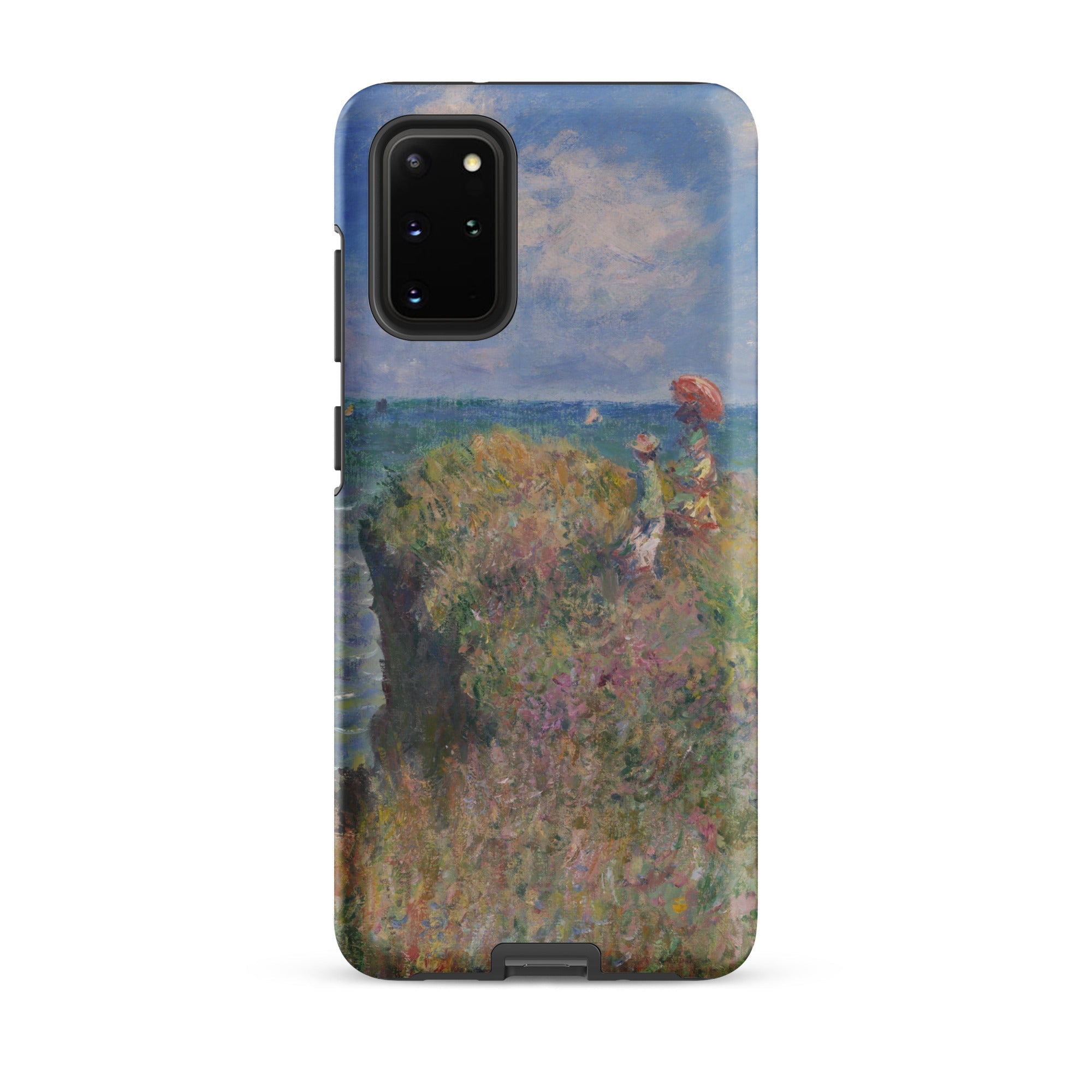 Cliff Walk at Pourville Claude Monet Samsung Case, Galaxy S20 Plus / Matte, Smartphone Case Painting Coastal Landscape Figures