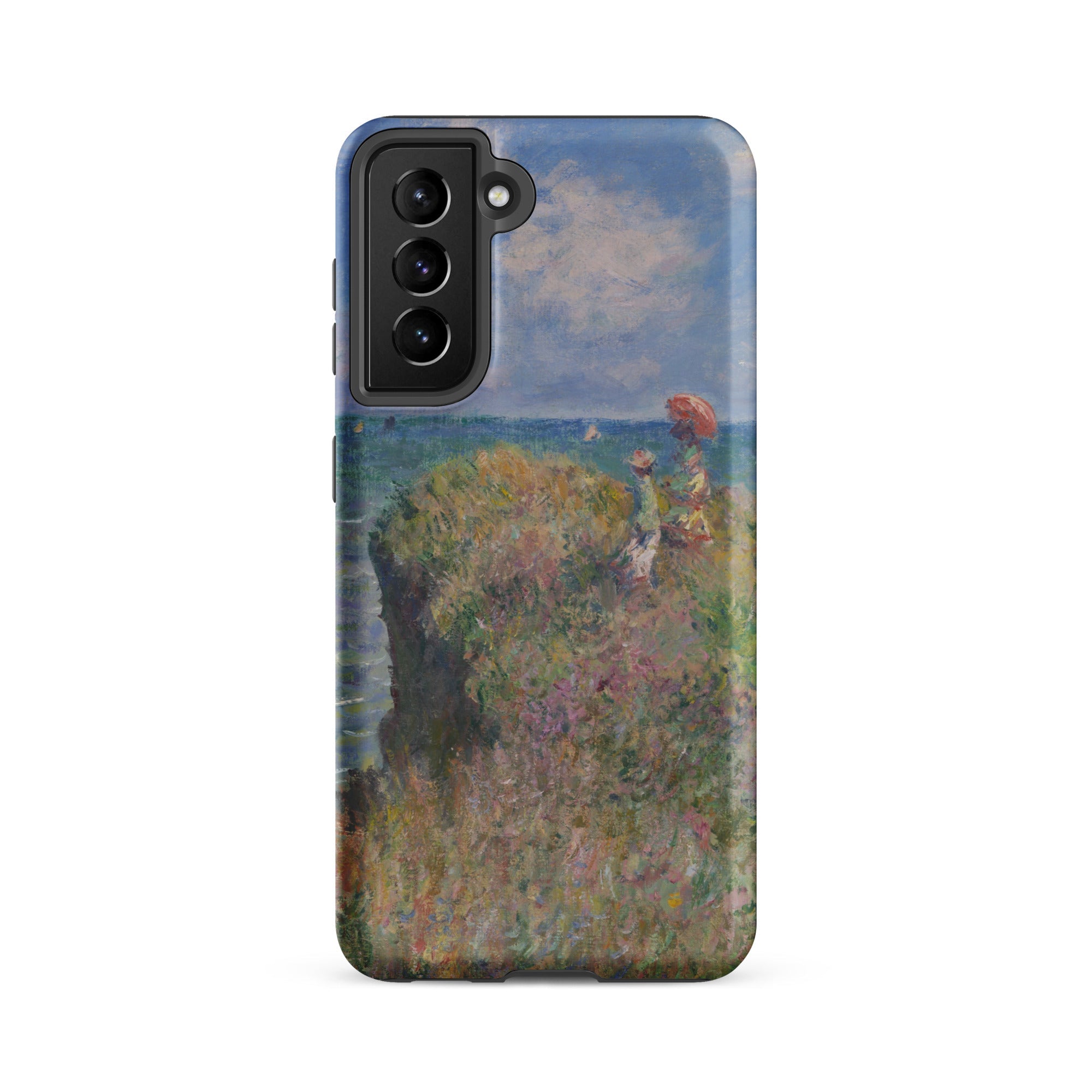 Cliff Walk at Pourville Claude Monet Samsung Case, Galaxy S21 Fe / Matte, Smartphone Case Scenic Painting Cliff Sea