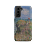 Cliff Walk at Pourville - Claude Monet Samsung Case, Galaxy S21 / Matte, Smartphone Case Landscape Painting Cliff Sea